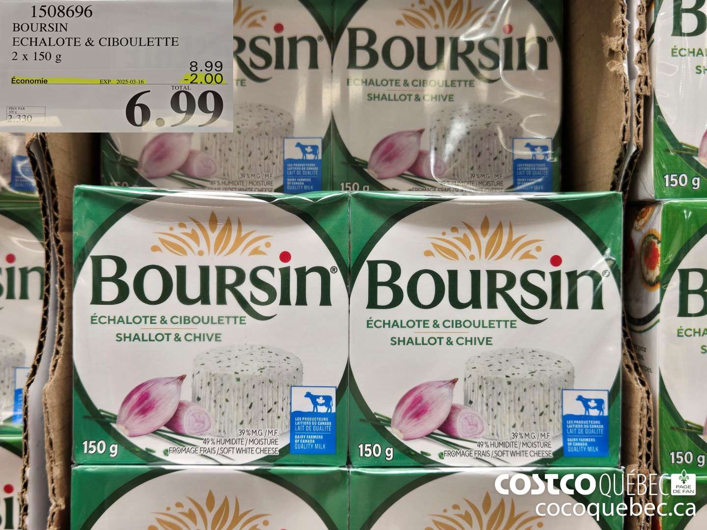 1508696 BOURSIN ECHALOTE & CIBOULETTE ($2.00 INSTANT SAVINGS EXPIRES ON 2025-03-16) $6.99