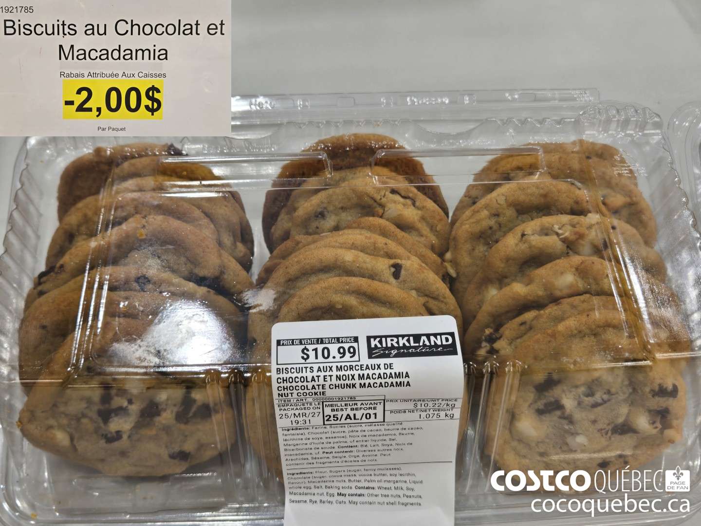 1921785 Biscuits au enocolat et Macadamia  ($2.00 INSTANT SAVINGS)