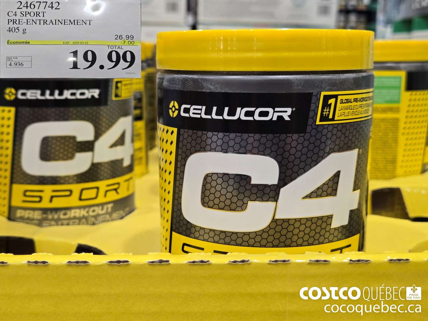 2467742 C4 SPORT PRE-ENTRAINEMENT 405 g  ($7.00 INSTANT SAVINGS EXPIRES ON 2025-03-23) $19.99