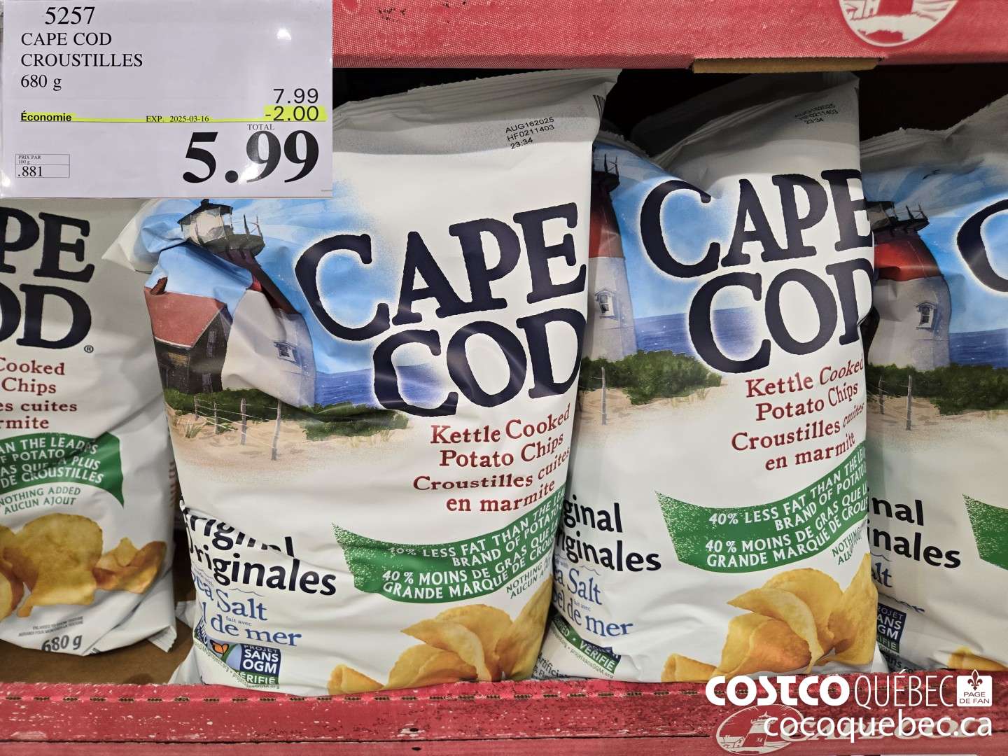 5257 CAPE COD CROUSTILLES  ($2.00 INSTANT SAVINGS EXPIRES ON 2025-03-16) $5.99