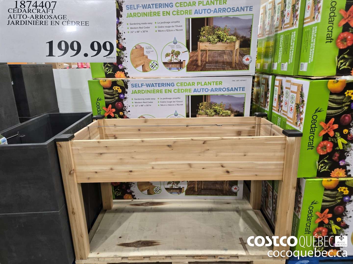 1874407 CEDARCRAFT AUTO-ARROSAGE JARDINIERE EN CEDREE  $199.99