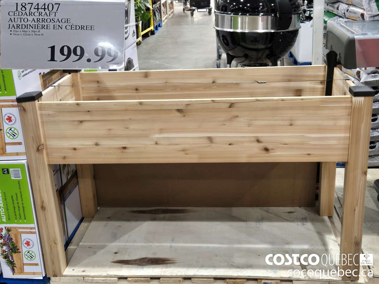 1874407 CEDARCRAFT AUTO-ARROSAGE JARDINIERE EN CEDREE  $199.99