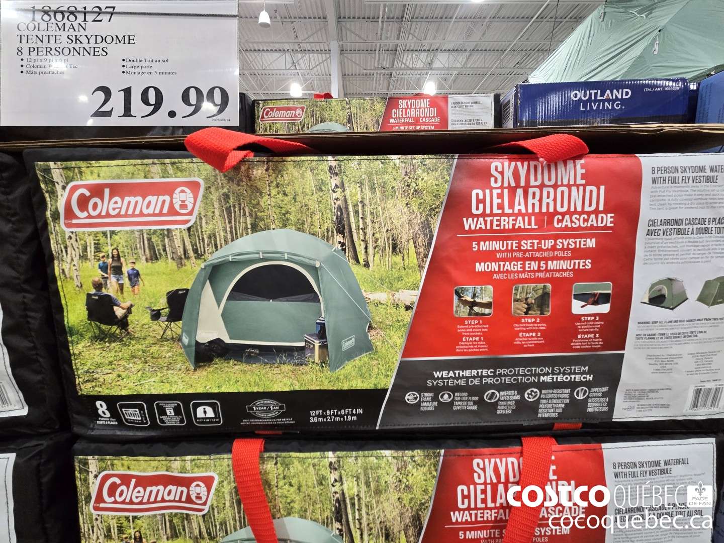 1868127 COLEMAN TENTE SKYDOME 8 PERSON NES  $219.99