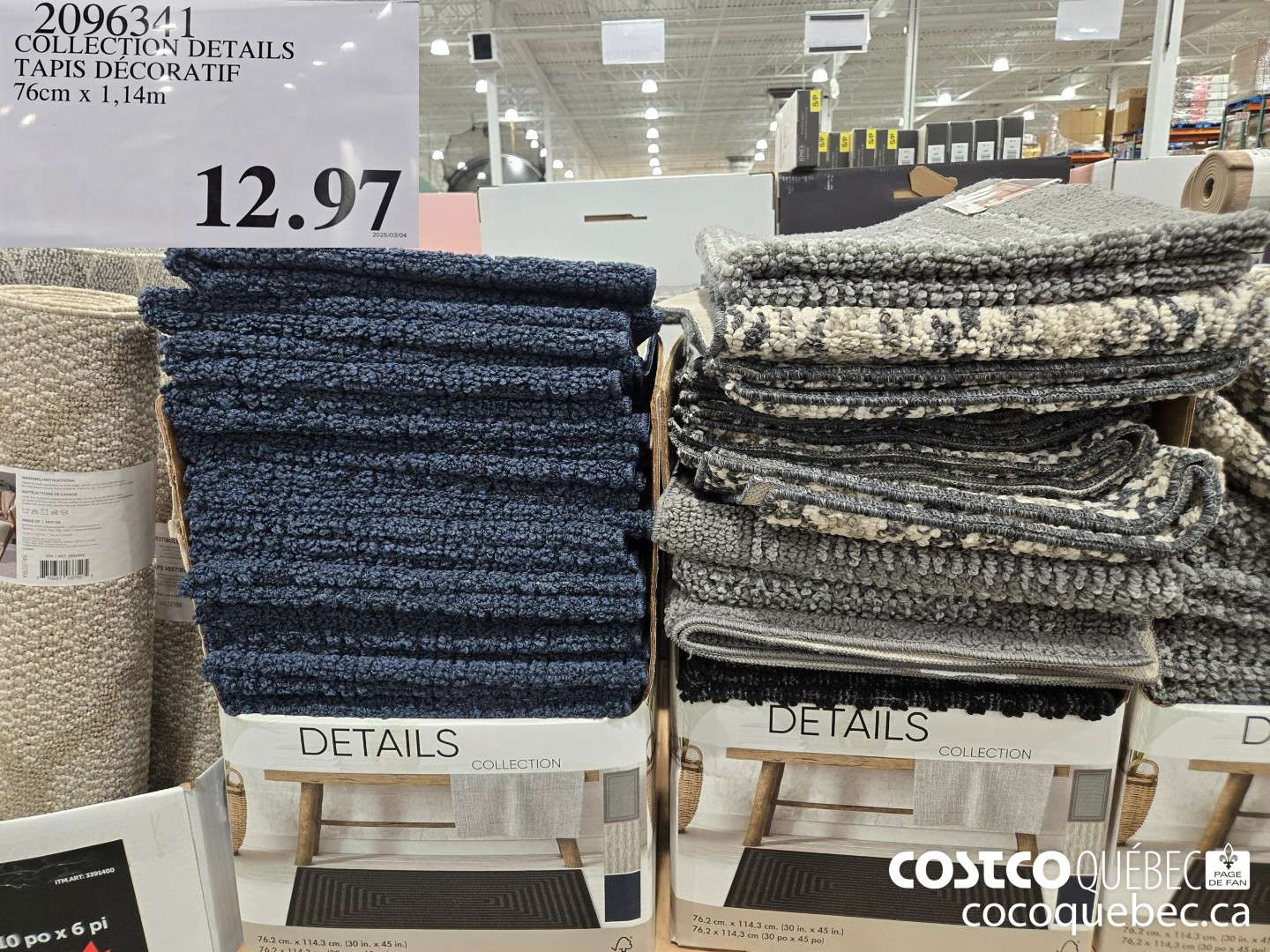 2096341 COLLECTION DETAILS TAPIS DECORATIRF 76cm x 1,14m  $12.97