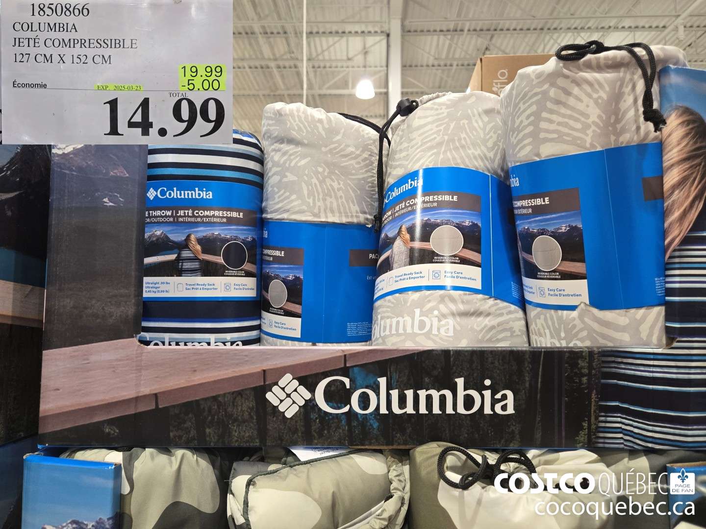1850866 COLUMBIA JETE COMPRESSIBLE 127 CM X 152 CM  ($5.00 INSTANT SAVINGS EXPIRES ON 2025-03-23) $19.99