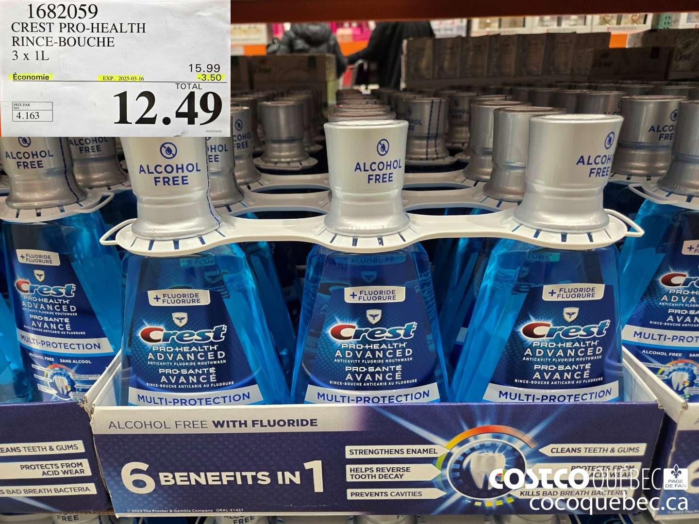 1682059 CREST PRO-HEALTH RINCE BOUCHE  ($3.50 INSTANT SAVINGS EXPIRES ON 2025-03-16) $12.49