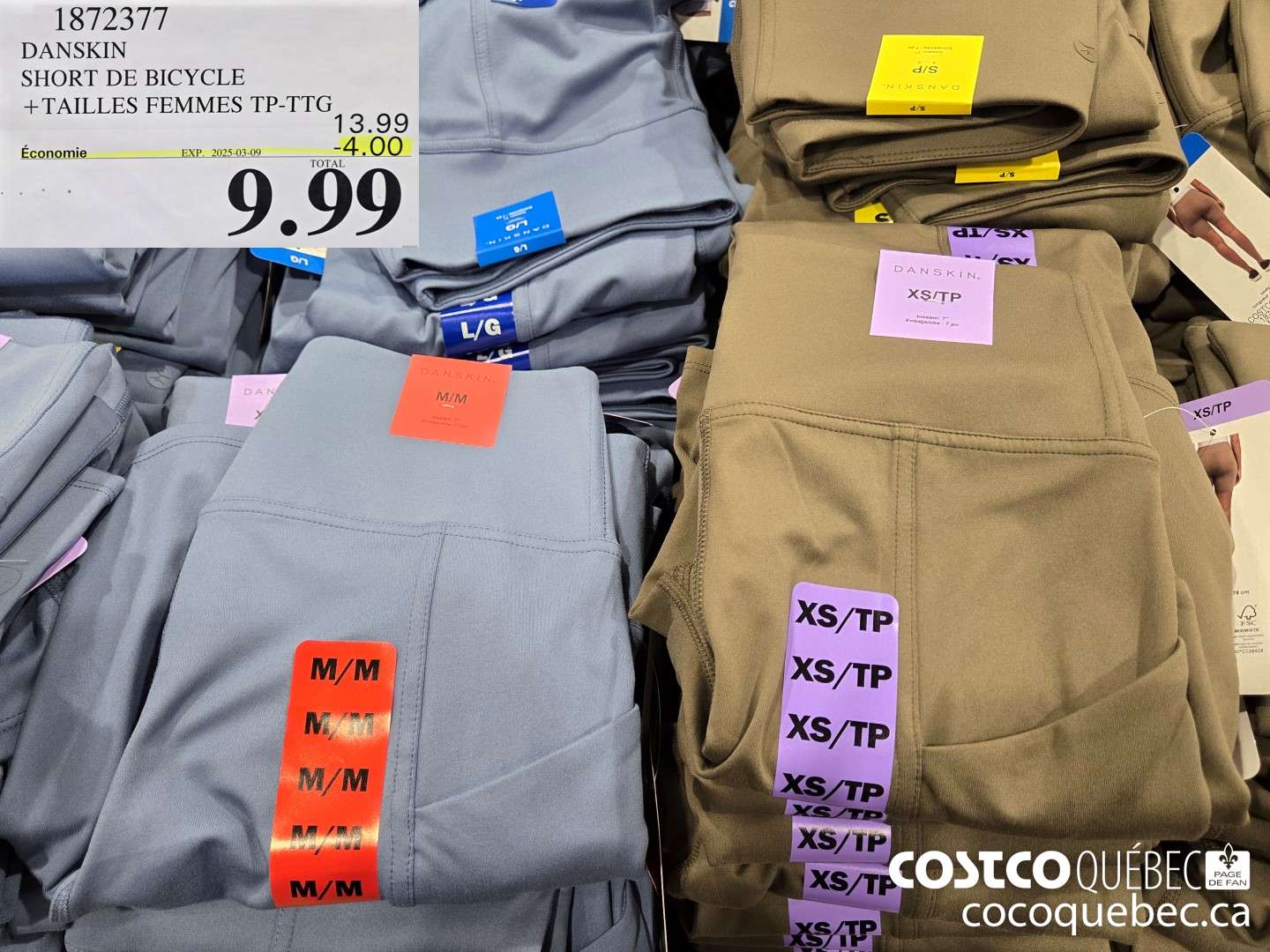 1872377 DANSKIN SHORT DE BICYCLE +TAILLES FEMMES TP-TTG eas ake  ($4.00 INSTANT SAVINGS EXPIRES ON 2025-03-09) $9.99