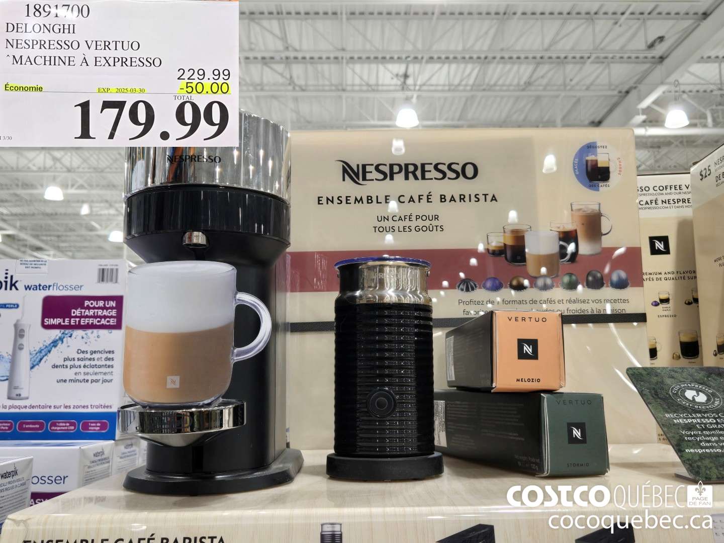 1891700 DELONGHI NESPRESSO VERTUO MACHINE A EXPRESSO  ($50.00 INSTANT SAVINGS EXPIRES ON 2025-03-30) $179.99