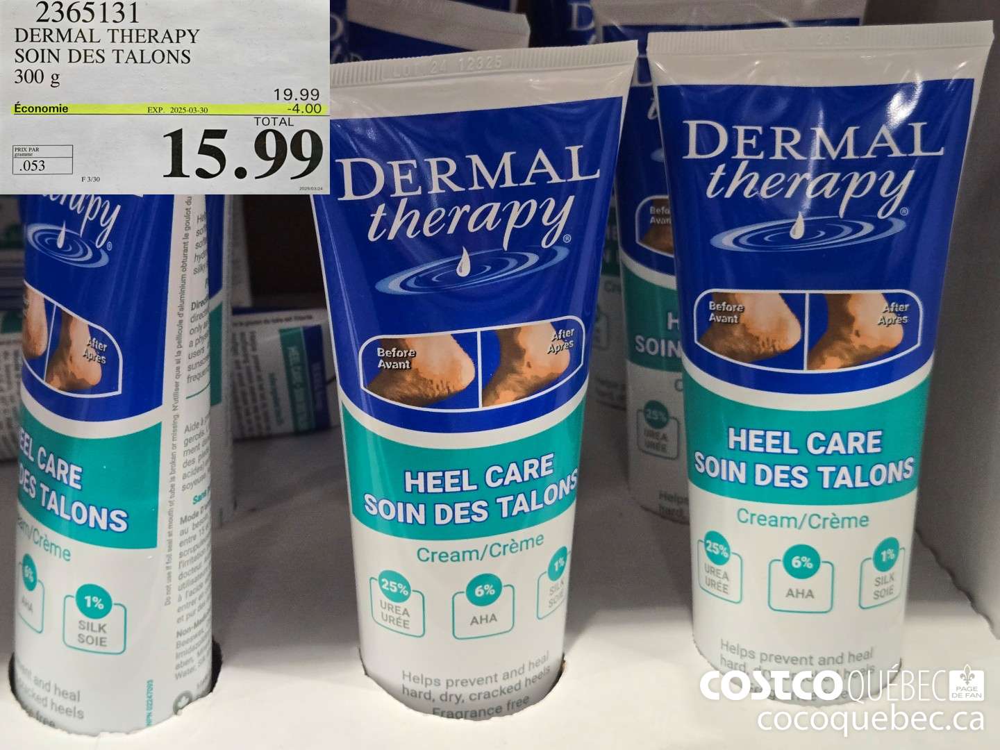 2365131 DERMAL THERAPY SOIN DES TALONS 300 g  ($4.00 INSTANT SAVINGS EXPIRES ON 2025-03-30) $15.99
