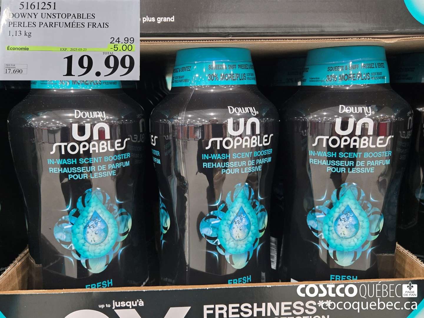 5161251 DOWNY UNSTOPABLES PERLES PARFUMEES FRAIS  ($5.00 INSTANT SAVINGS EXPIRES ON 2025-03-16) $19.99