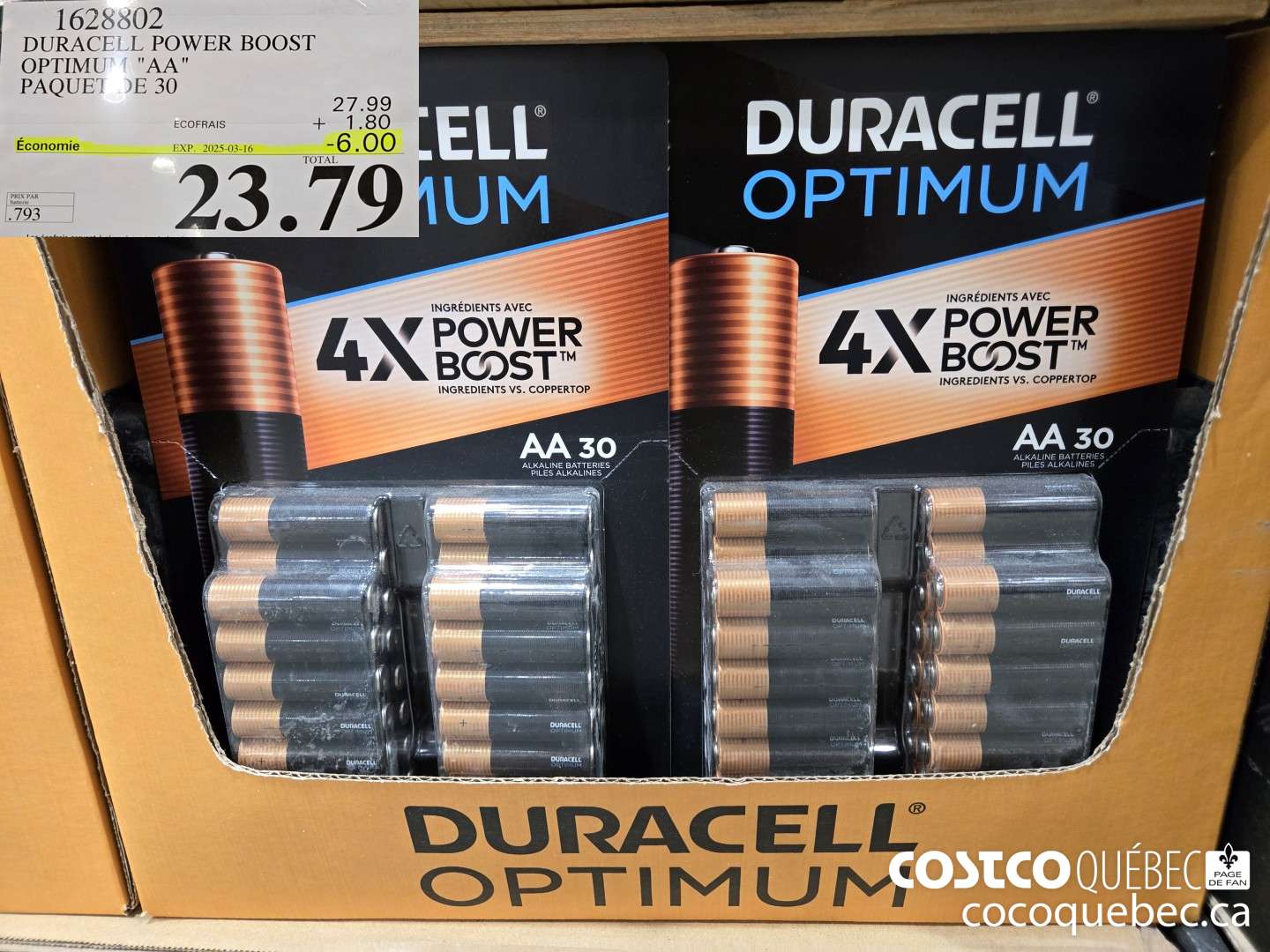 1628802 DURACELL POWER BOOST OPTIMUM 