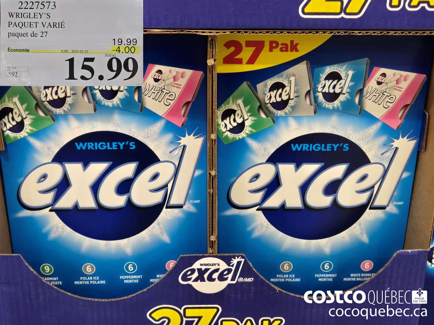 2227573 EXCEL PAQUET VARIE PAQUET DE 27  ($19.99 INSTANT SAVINGS EXPIRES ON 2025-03-23) $15.99