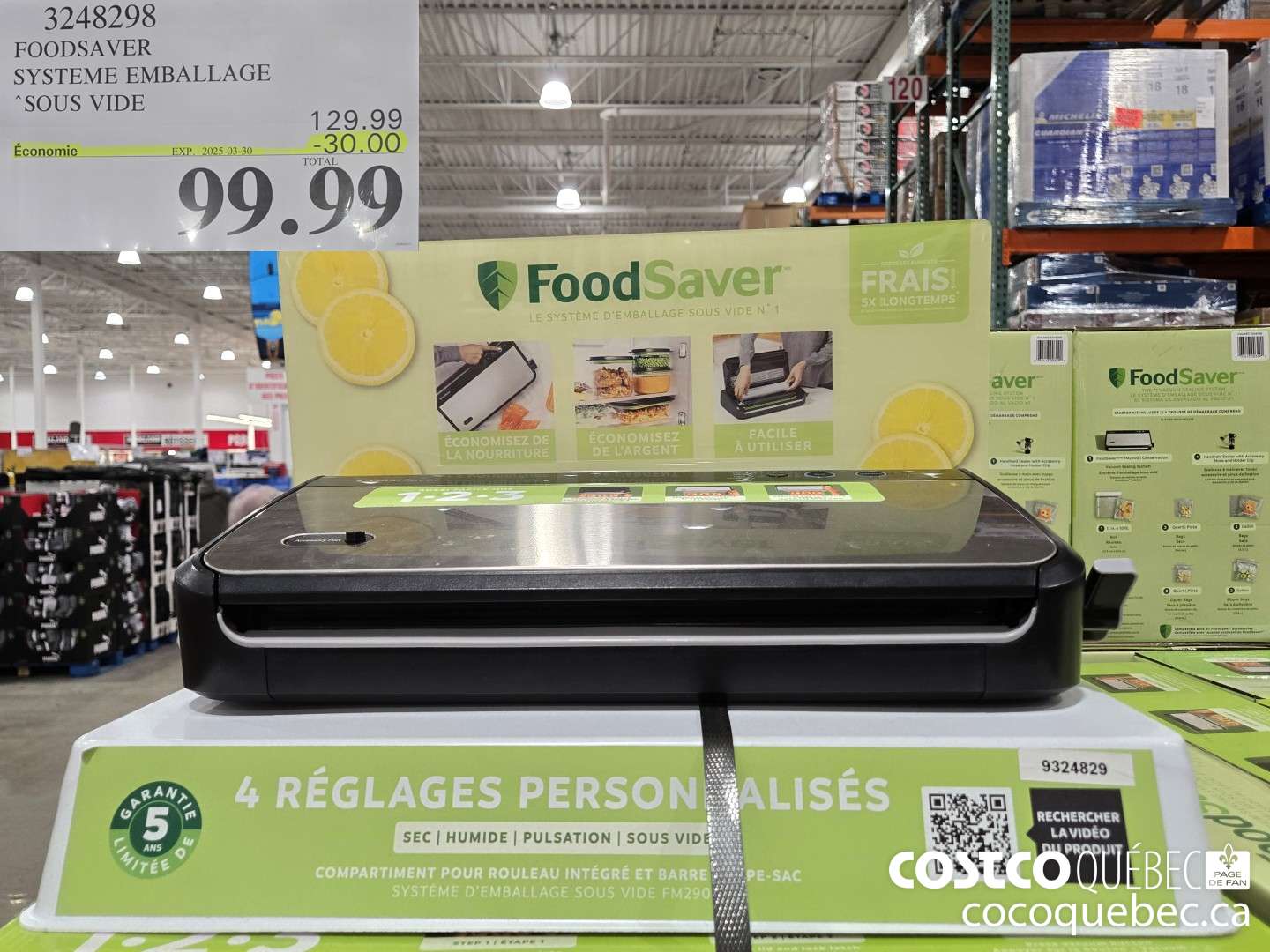 3248298 FOODSAVER SYSTEME EMBALLAGE “SOUS VIDE ($30.00 INSTANT SAVINGS EXPIRES ON 2025-03-30) $99.99