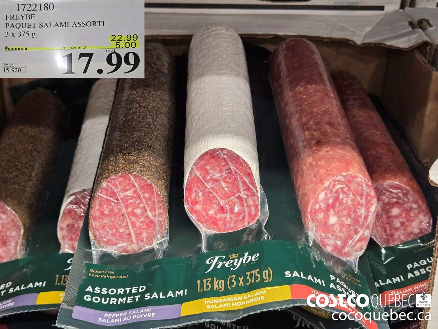 17221380 FREYBE PAQUET SALAMI ASSORTI  ($5.00 INSTANT SAVINGS EXPIRES ON 2025-03-23) $17.99