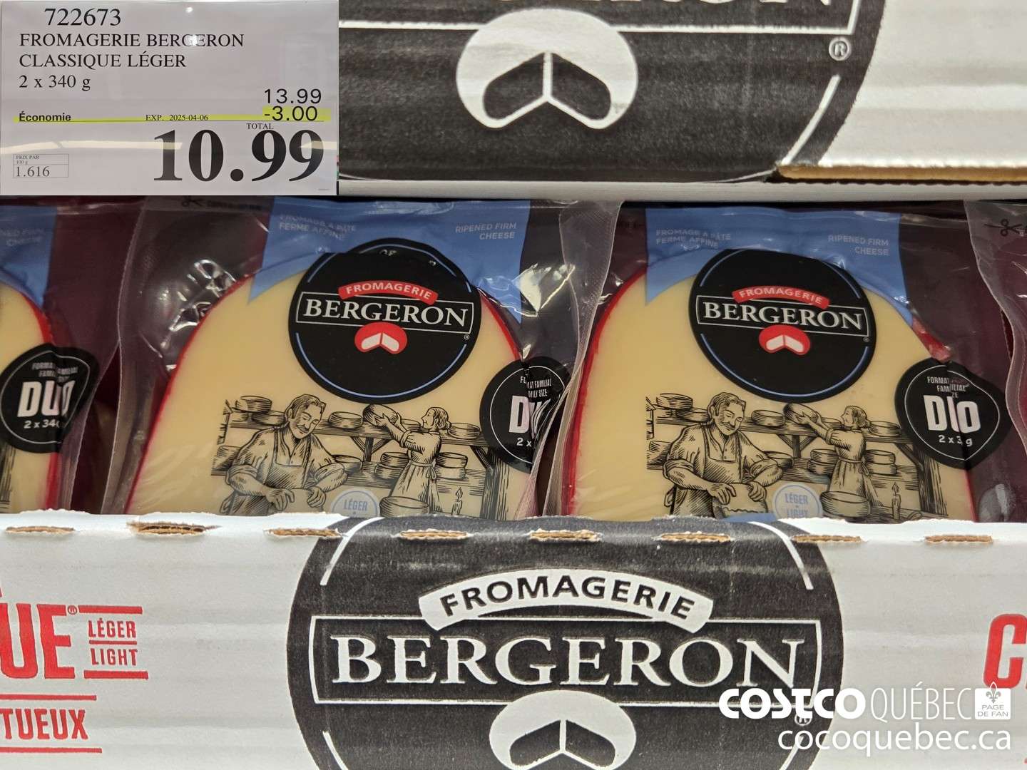 722673 FROMAGERIE BERC ZRON CLASSIQUE LEGER 2x 340 ¢  ($3.00 INSTANT SAVINGS EXPIRES ON 2025-04-06) $10.99