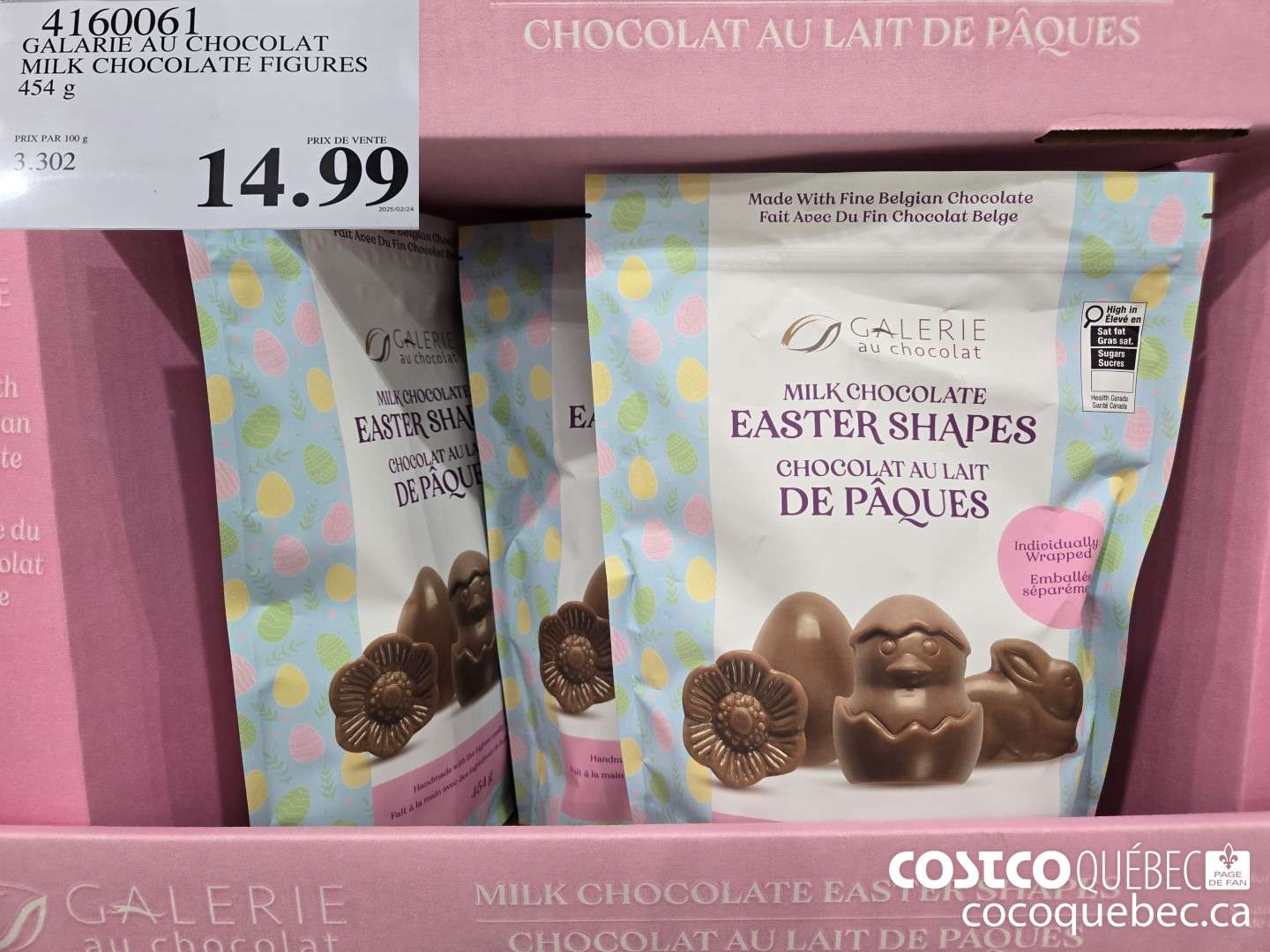 4160061 GALARIE AU CHOCOLAT MILK CHOCOLATE FIGURES 454 g  $14.99