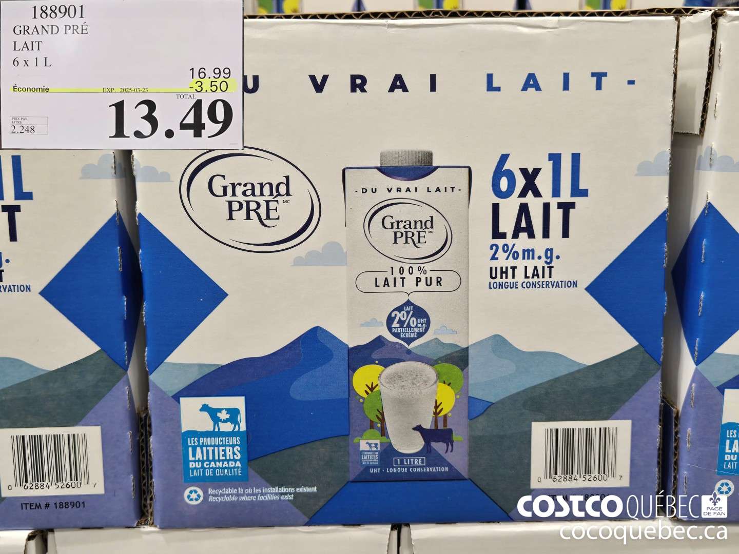 188901 GRAND PRE LAIT  ($3.50 INSTANT SAVINGS EXPIRES ON 2025-03-23) $13.49