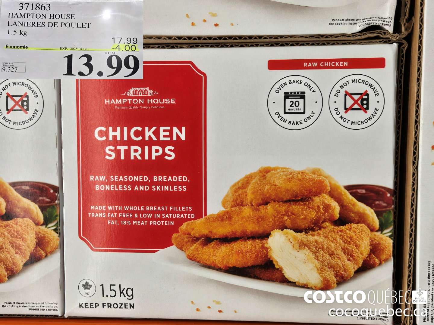 371863 HAMPTON HOUSE LANIERES DE POULET  ($4.00 INSTANT SAVINGS EXPIRES ON 2025-04-06) $13.99