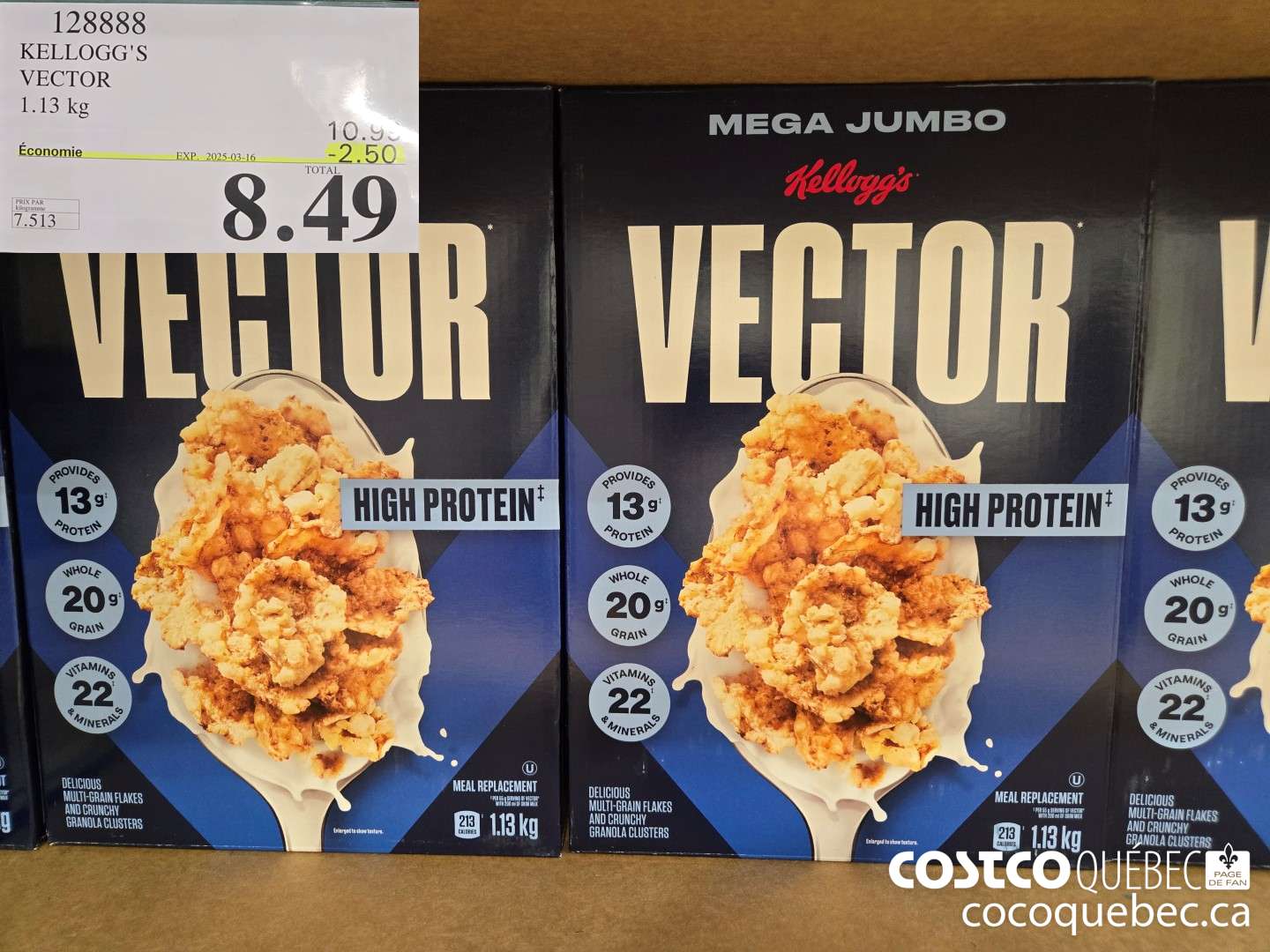 128888 KELLOGG'S VECTOR ($2.50 INSTANT SAVINGS EXPIRES ON 2025-03-16) $8.49