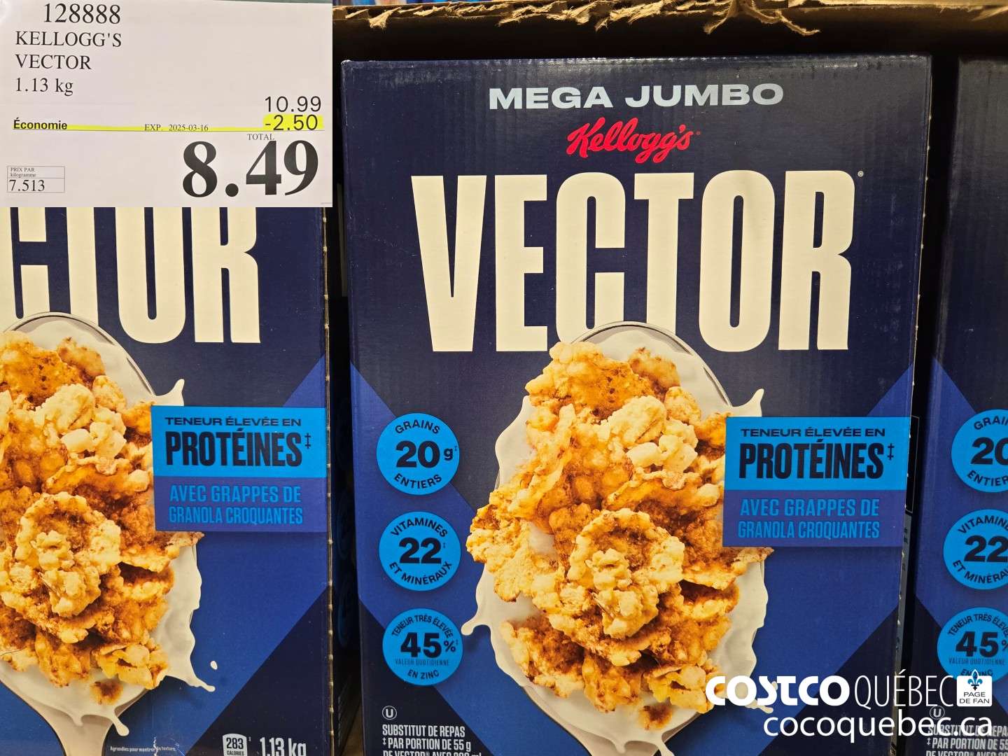 128888 KELLOGG'S VECTOR ($2.50 INSTANT SAVINGS EXPIRES ON 2025-03-16) $8.49