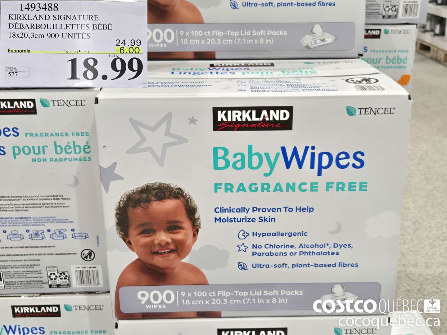 1493488 KIRKLAND SIGNATURE DEBARBOUILLETTES BEBE ($6.00 INSTANT SAVINGS EXPIRES ON 2025-03-16) $18.99