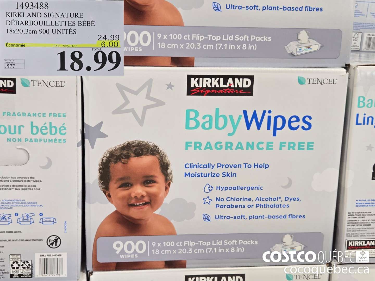 1493488 KIRKLAND SIGNATURE DEBARBOUILLETTES BEBE ($6.00 INSTANT SAVINGS EXPIRES ON 2025-03-16) $18.99