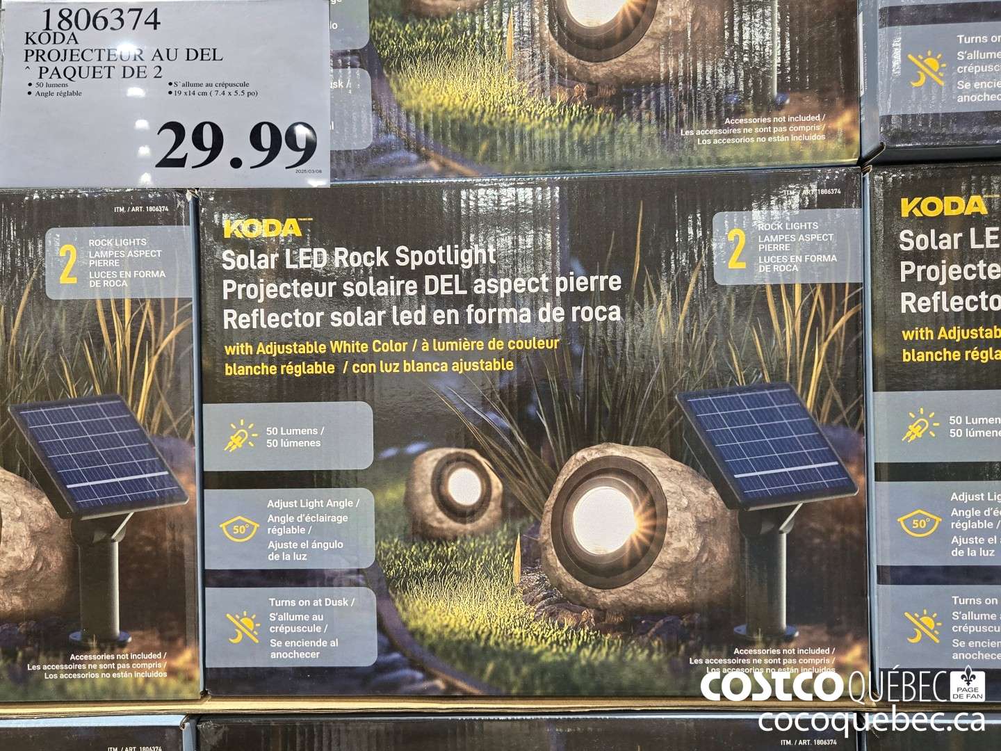 1806374 KODA PROJECTEUR AU DEL * PAQUET DE 2  $29.99
