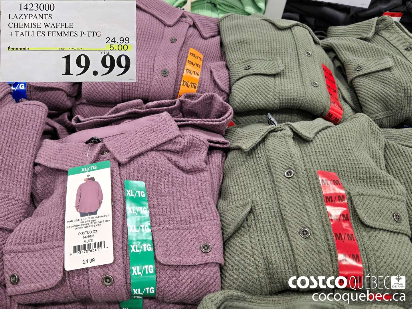 1423000 LAZYPANTS CHEMISE WAFFLE ($5.00 INSTANT SAVINGS EXPIRES ON 2025-03-23) $24.99