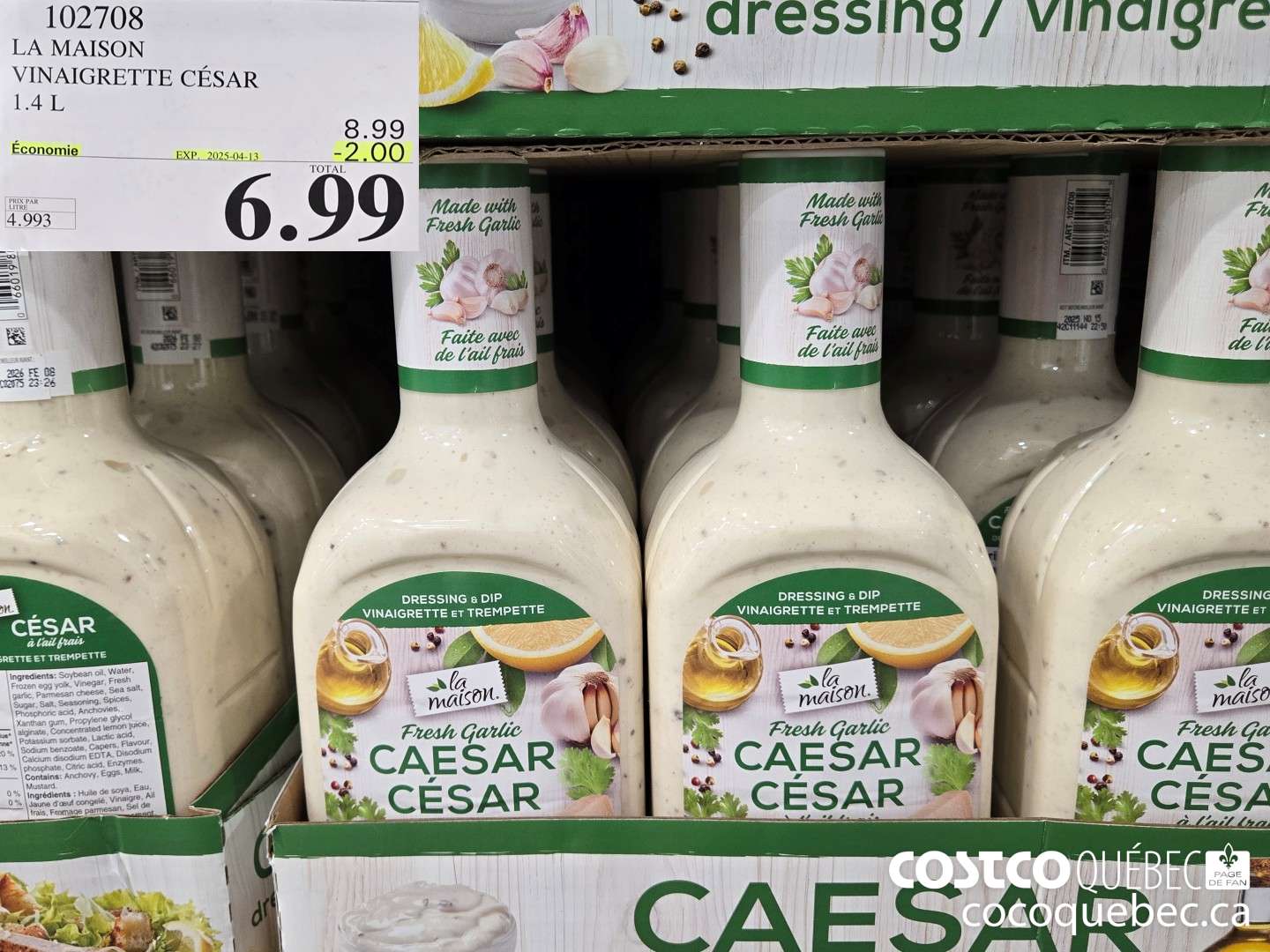 102708 LA MAISON VINAIGRETTE CESAR  ($2.00 INSTANT SAVINGS EXPIRES ON 2025-04-13) $6.99