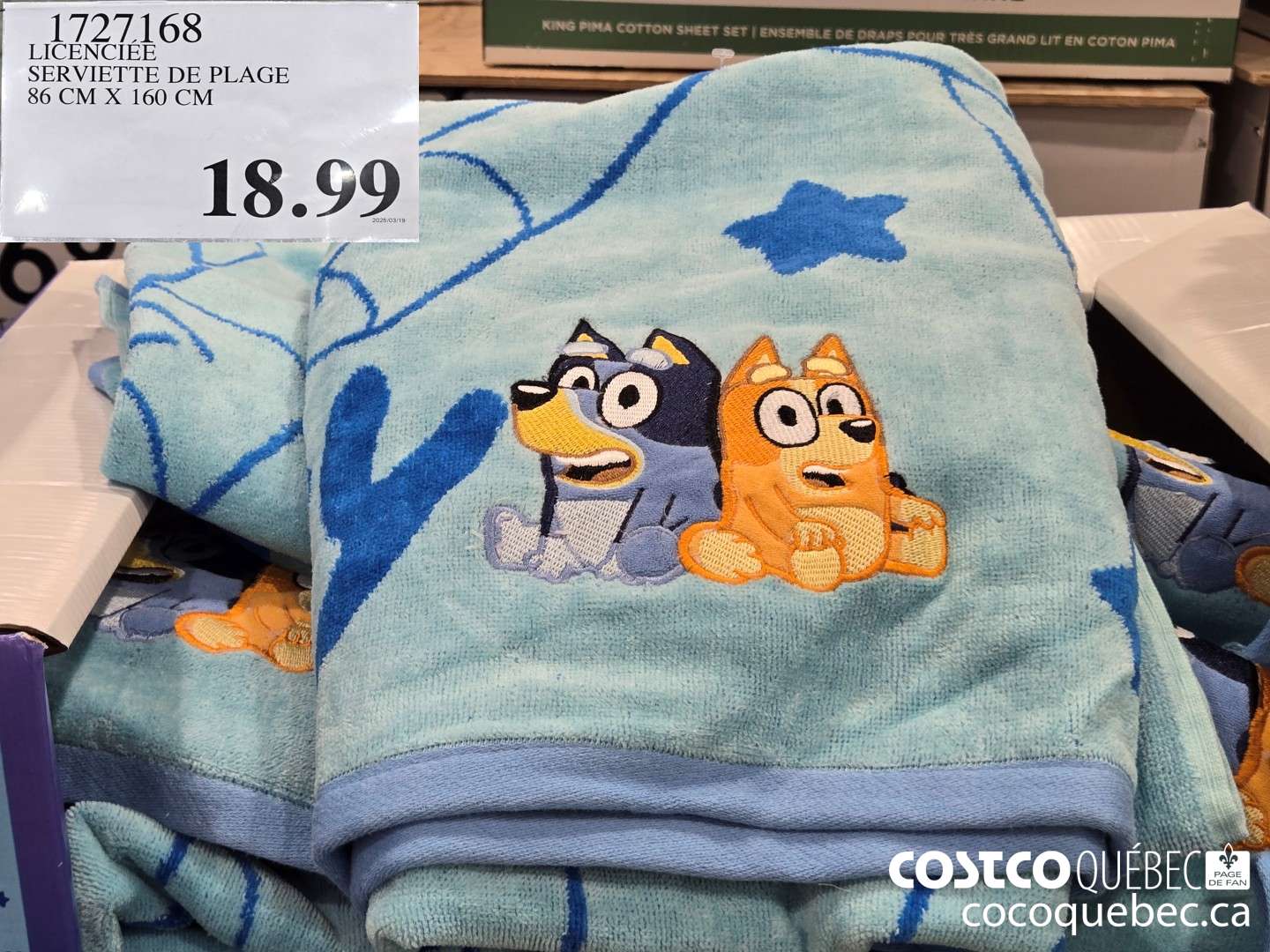 1727168 LICENCIEE SERVIETTE DE PLAGE 86 CM X 160 CM  $18.99