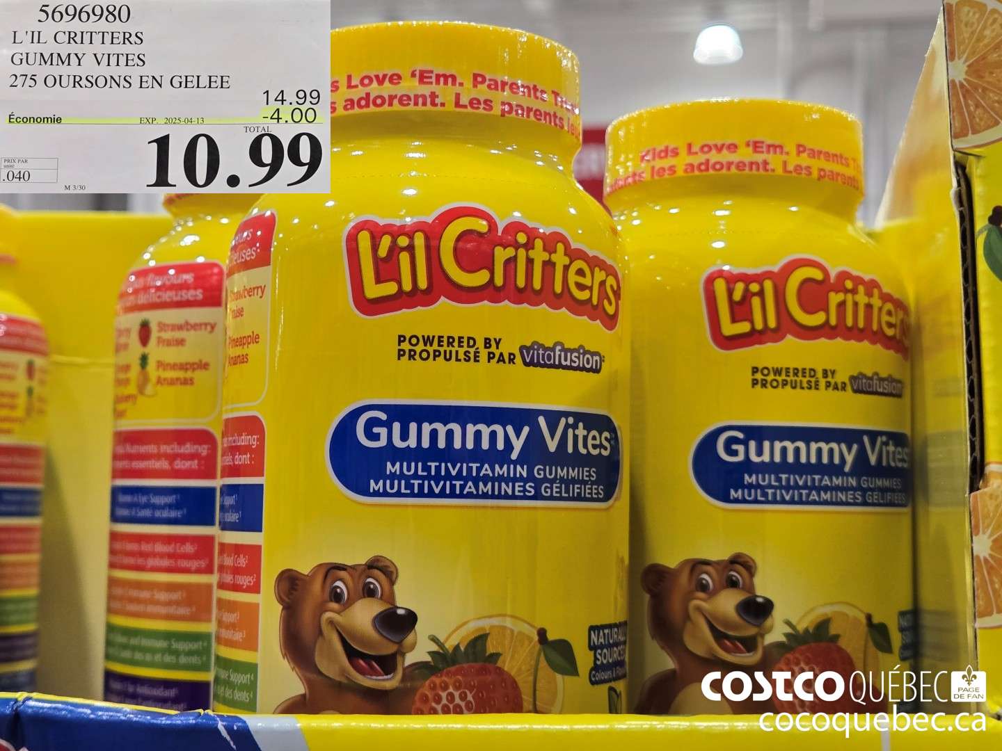 5696980 L'IL CRITTERS GUMMY VITES ($4.00 INSTANT SAVINGS EXPIRES ON 2025-04-13) $10.99