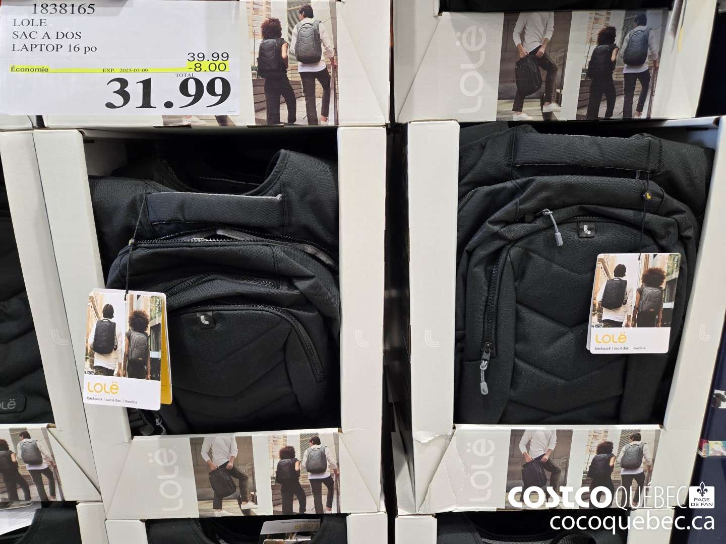 1838165 LOLE SAC A DOS LAPTOP 16 po  ($8.00 INSTANT SAVINGS EXPIRES ON 2025-03-09) $31.99