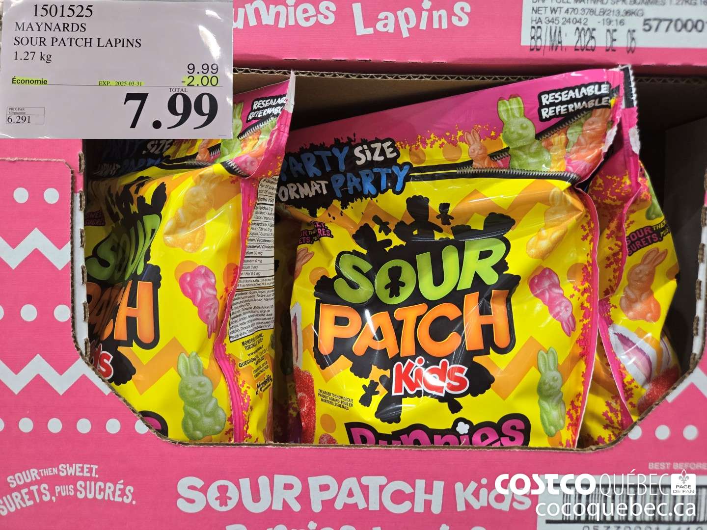 1501525 MAYNARDS SOUR PATCH LAPINS  ($2.00 INSTANT SAVINGS EXPIRES ON 2025-03-31) $7.99