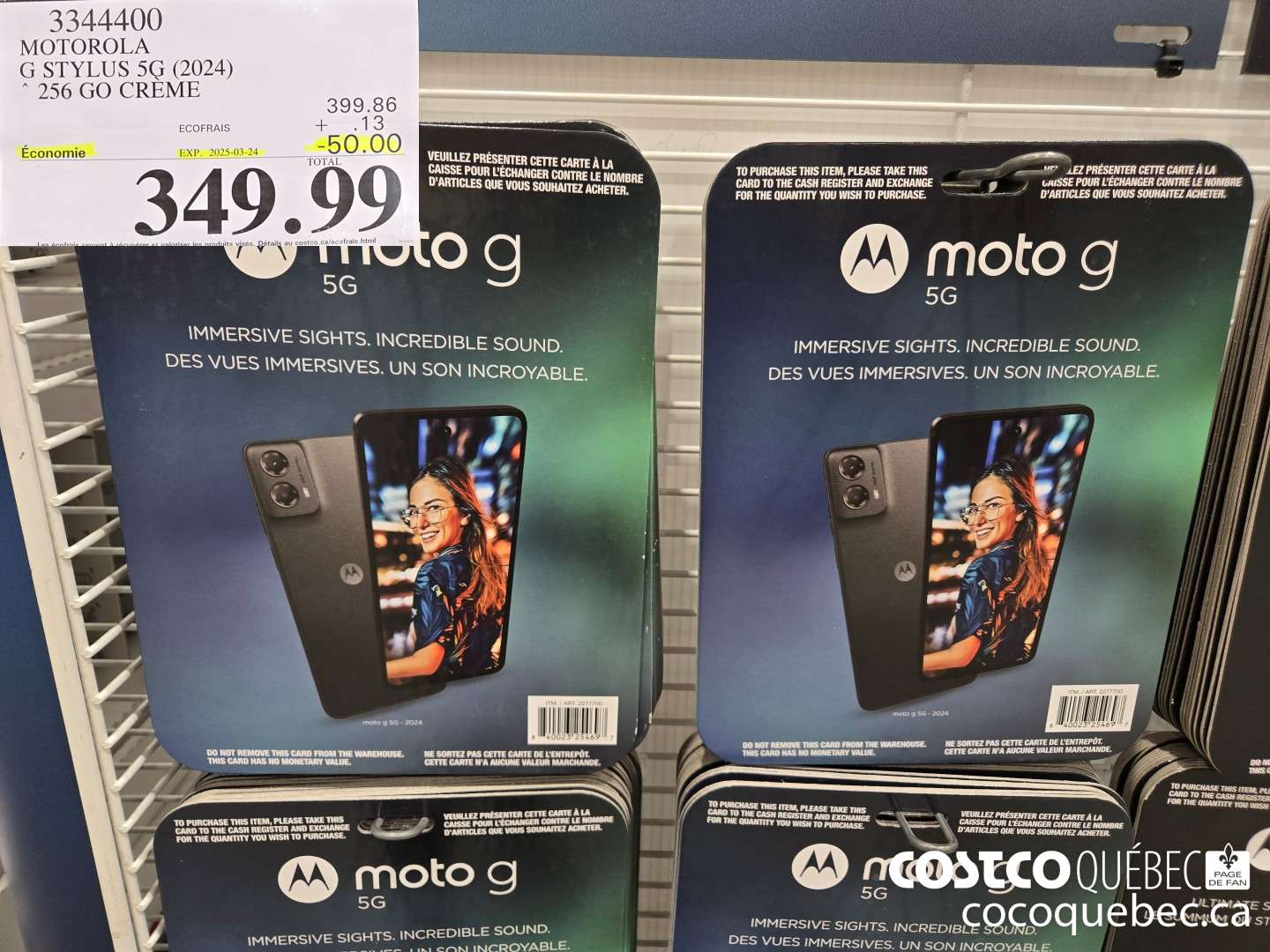 3344400 MOTOROLA G STYLUS 5G (2024) * 256 GO CREME  ($50.00 INSTANT SAVINGS EXPIRES ON 2025-03-24) $349.99