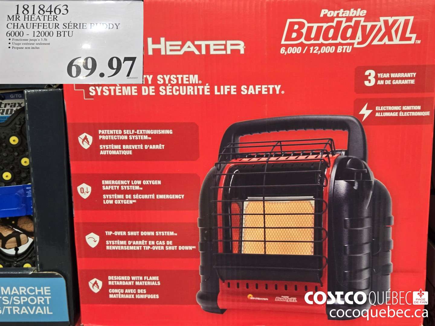 1818463 MR HEATER CHAUFFEUR SERIE BUDDY  $69.97