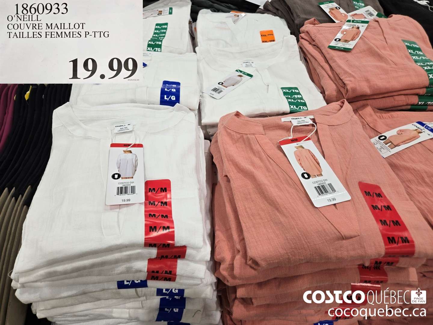 1860933 NEIL COUVRE MAILLOT TAILLES FEMMES P-TTG  $19.99