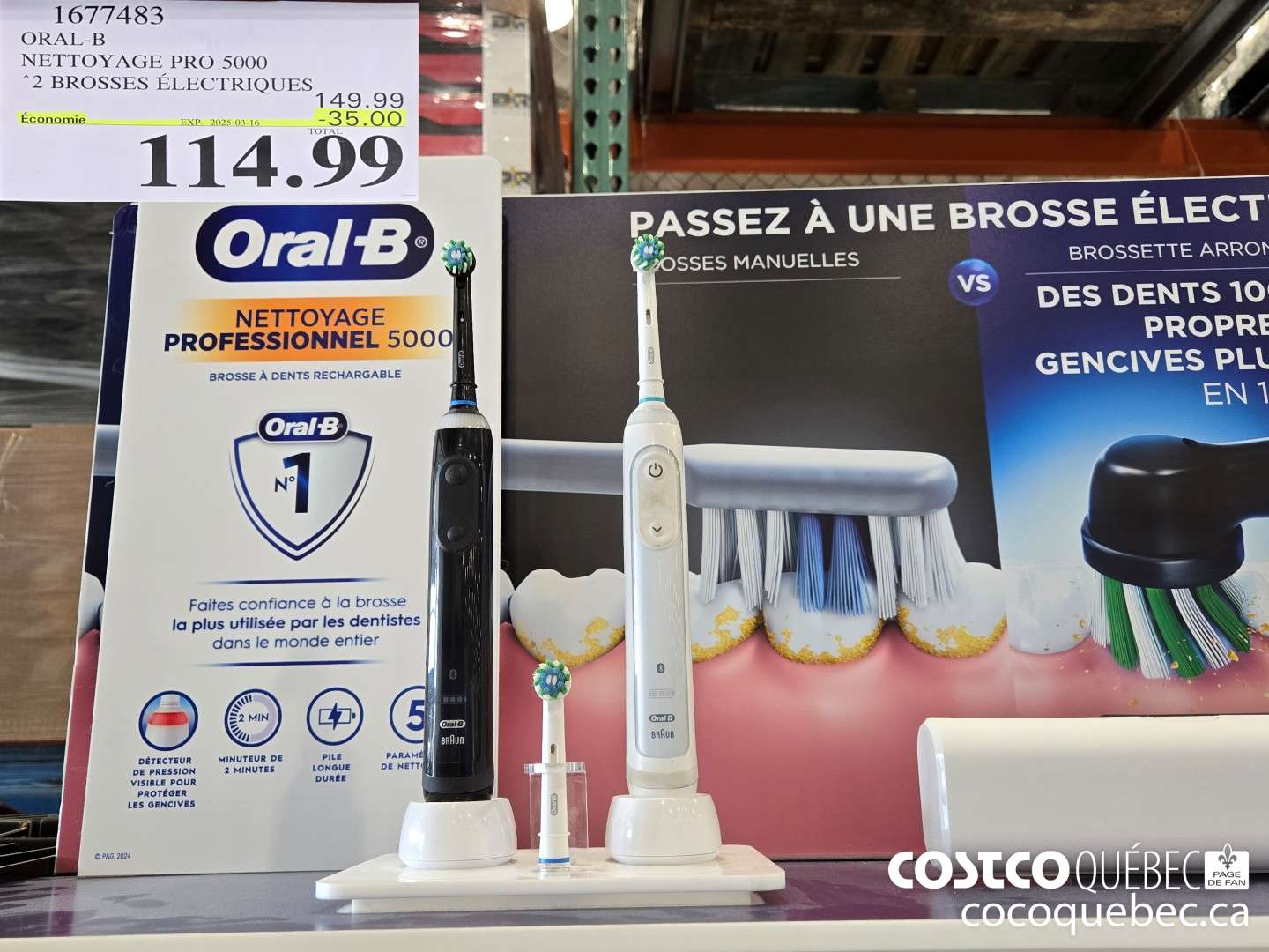 1677483 NEI TOYAGE PRO 5000 2 BROSSES ELECTRIQUES, ($35.00 INSTANT SAVINGS EXPIRES ON 2025-03-16) $114.99