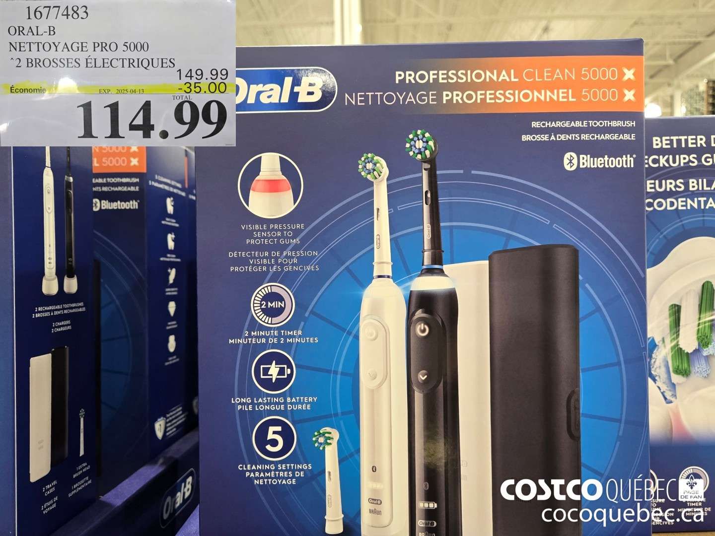 1677483 NEI TOYAGE PRO 5000 2 BROSSES ELECTRIQUES, ($35.00 INSTANT SAVINGS EXPIRES ON 2025-04-13) $114.99