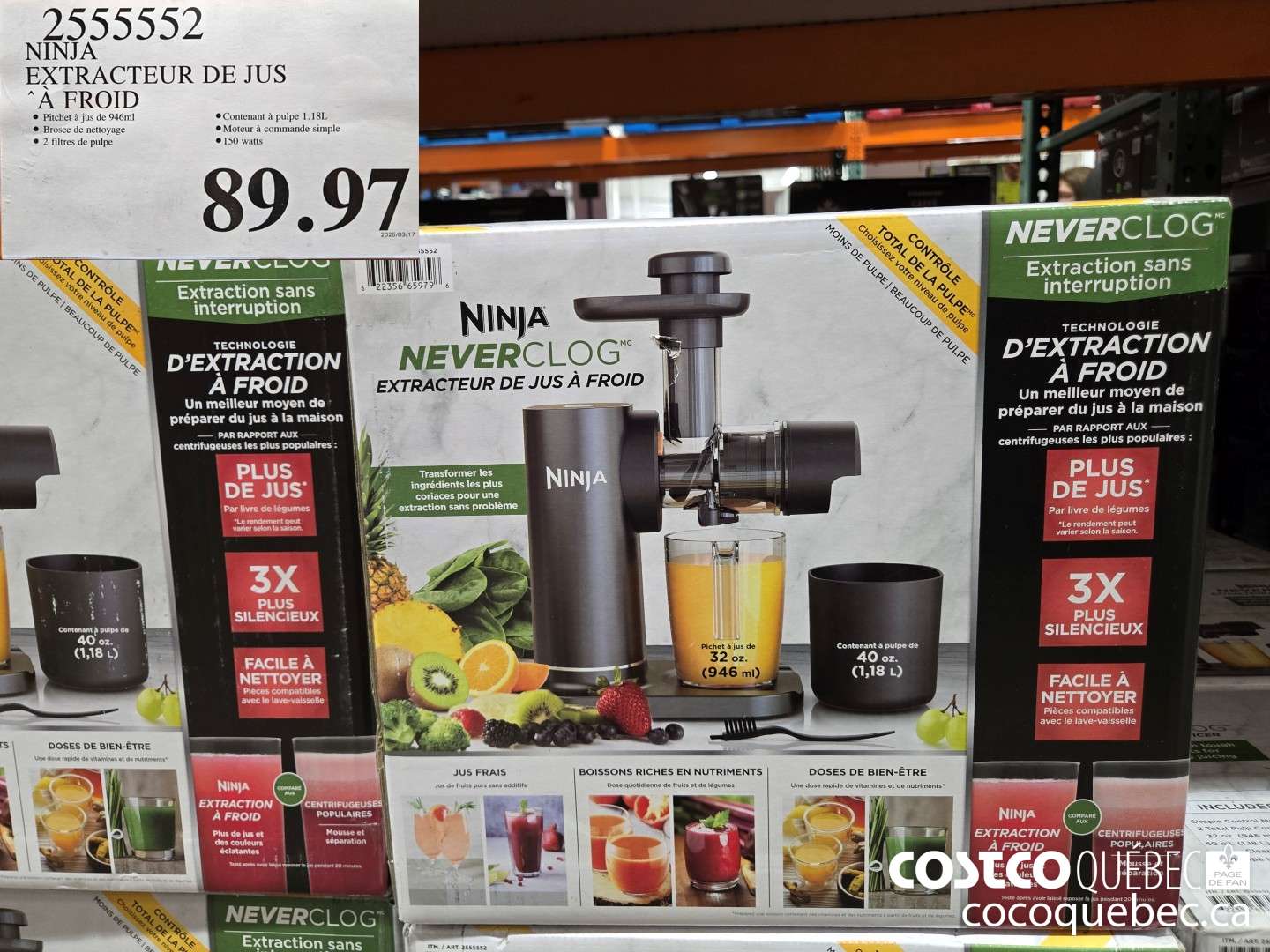 2555552 NINJA EXTRACTEUR DE JUS  $89.97