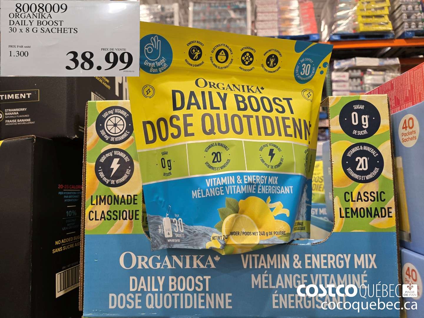 8008009 ORGANIKA DAILY BOOST 30 x 8 G SACHETS  $38.99