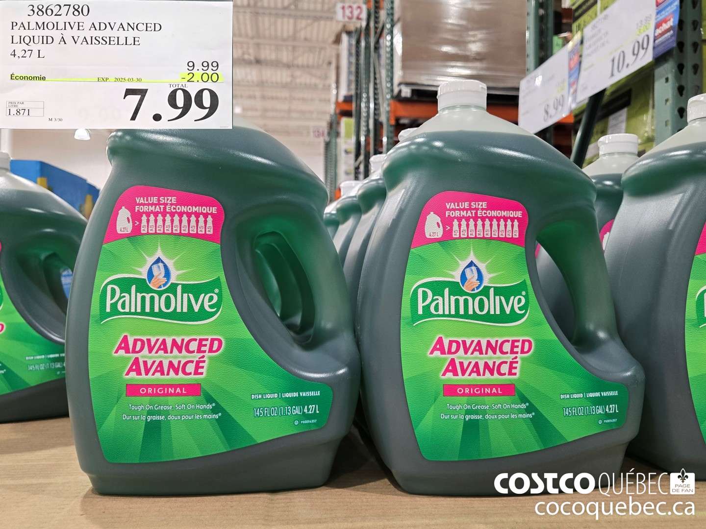 3862780 PALMOLIVE ADVANCED DETERGENT A VAISSELLE 4,27L ($2.00 INSTANT SAVINGS EXPIRES ON 2025-03-30) $7.99