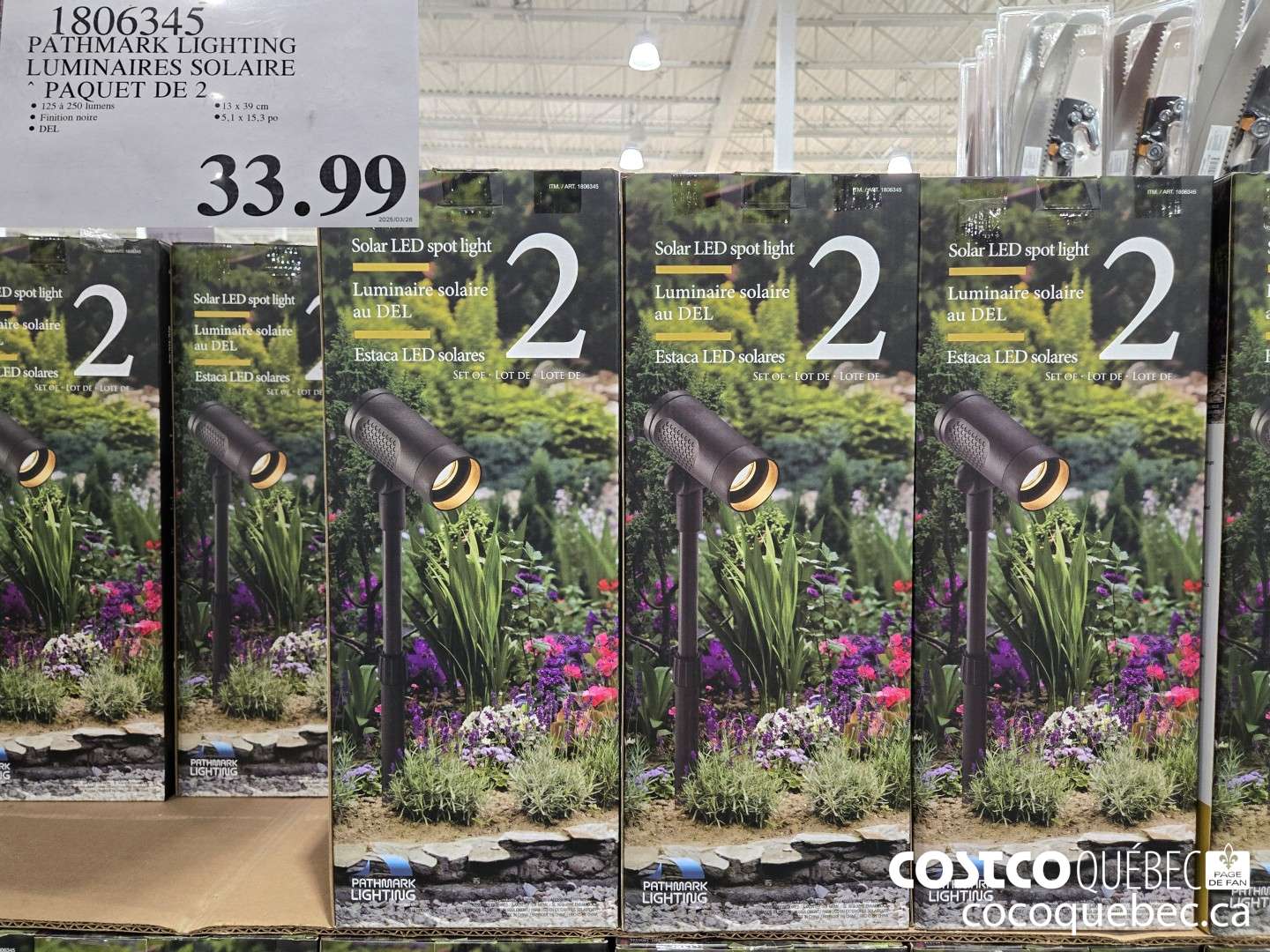 1806345 PATHMARK LIGHTING LUMINAIRES SOLAIRE ~ PAQUET DE 2  $33.99