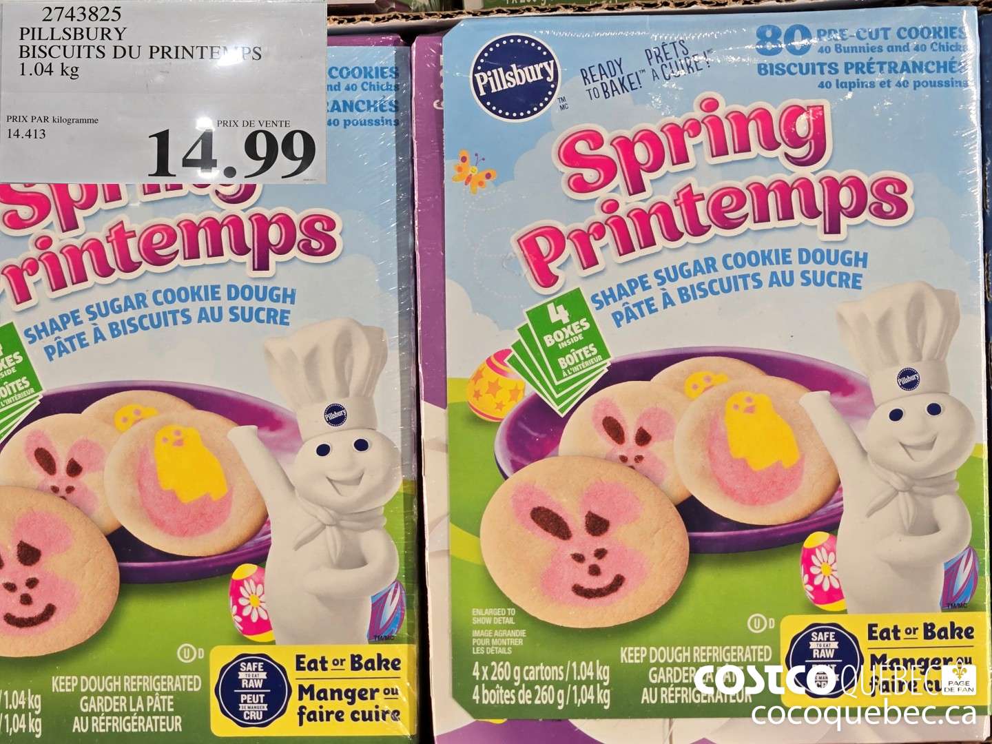 2743825 PILLSBURY BISCUITS DU PRINTEMPS 1.04 kg  $14.99