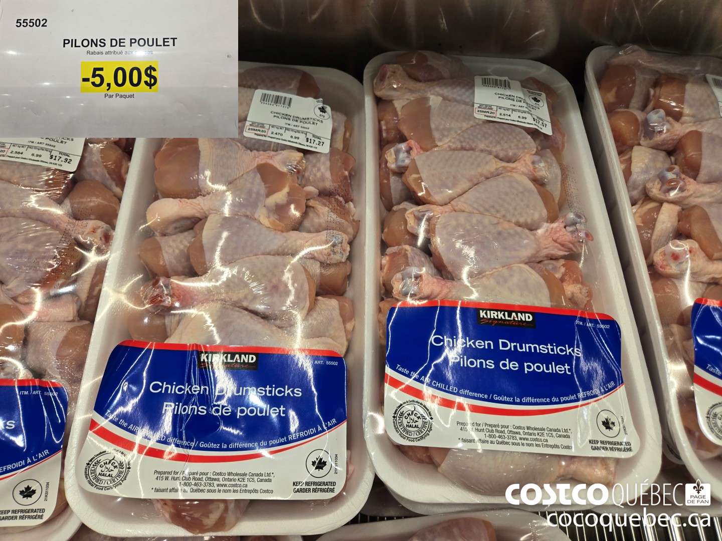 55502 PILONS DE POULET  ($5.00 INSTANT SAVINGS)