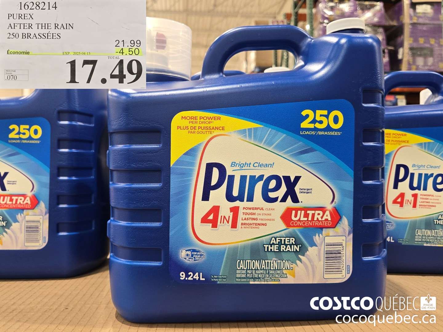 1628214 PUREX AFTER THE RAIN 250 BRASSEES ($4.50 INSTANT SAVINGS EXPIRES ON 2025-04-13) $17.49