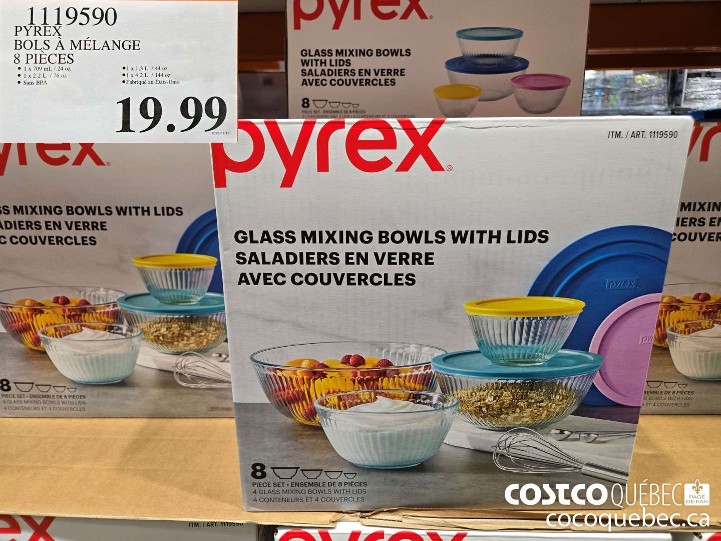1119590 PYREX BOLS A MELANGE 8 pieces  $19.99