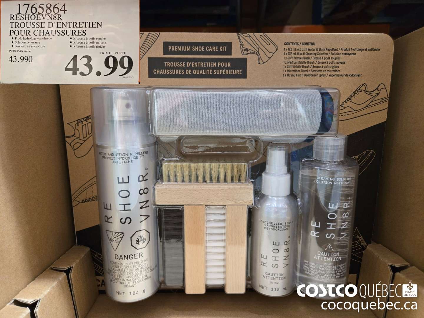 1765864 RESHOEVN8R TROUSSE D'ENTRETIEN POUR CHAUSSURES  $43.99