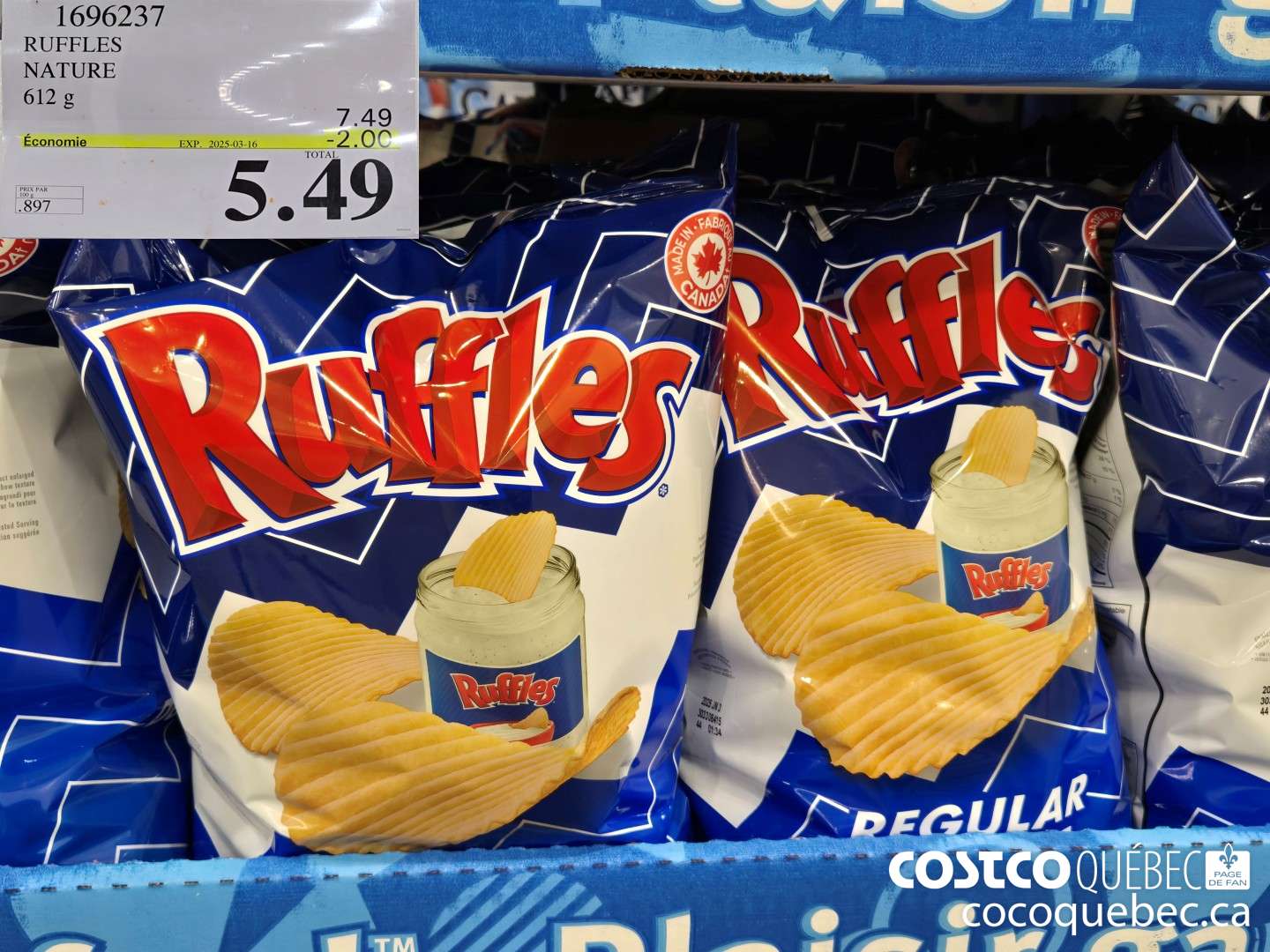 1696237 RUFFLES NATURE ($2.00 INSTANT SAVINGS EXPIRES ON 2025-03-16) $5.49