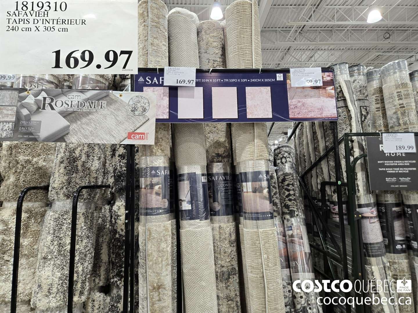 1819310 SAFAVIEH TAPIS D'INTERIEUR 240 cm X 305 cm  $169.97