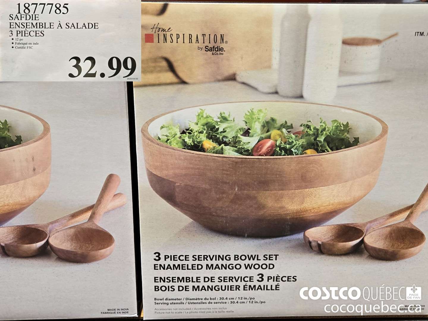 1877785 SAFDIE ENSEMBLE A SALADE  $32.99